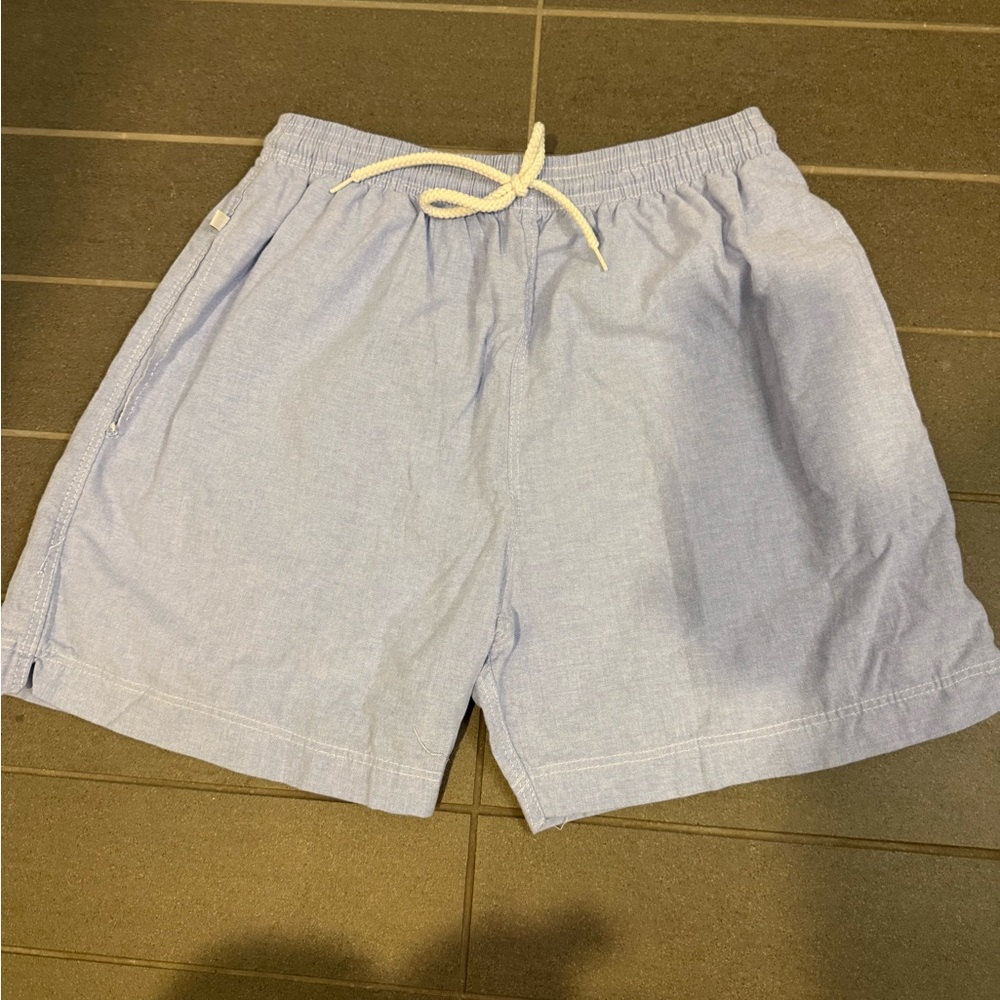 Light Blue Drawstring Shorts